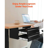 Slide-Out 2-Drawer Under-Desk Organizer – Space-Saving Storage Solution