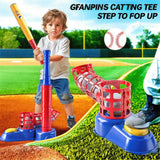 Foot-Operated Baseball Pitching Machine Set – 10-Ball Automatic Launcher for Outdoor Practice