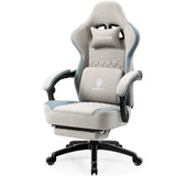 Dowinx Gaming Chair – Breathable Fabric Computer Chair with Pocket Spring Cushion, Gel Pad & Side Storage Bag
