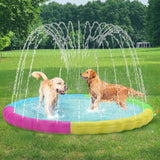Dog Splash Pad – Non-Slip Outdoor Sprinkler Pool for Pets (Summer Water Play Toy)