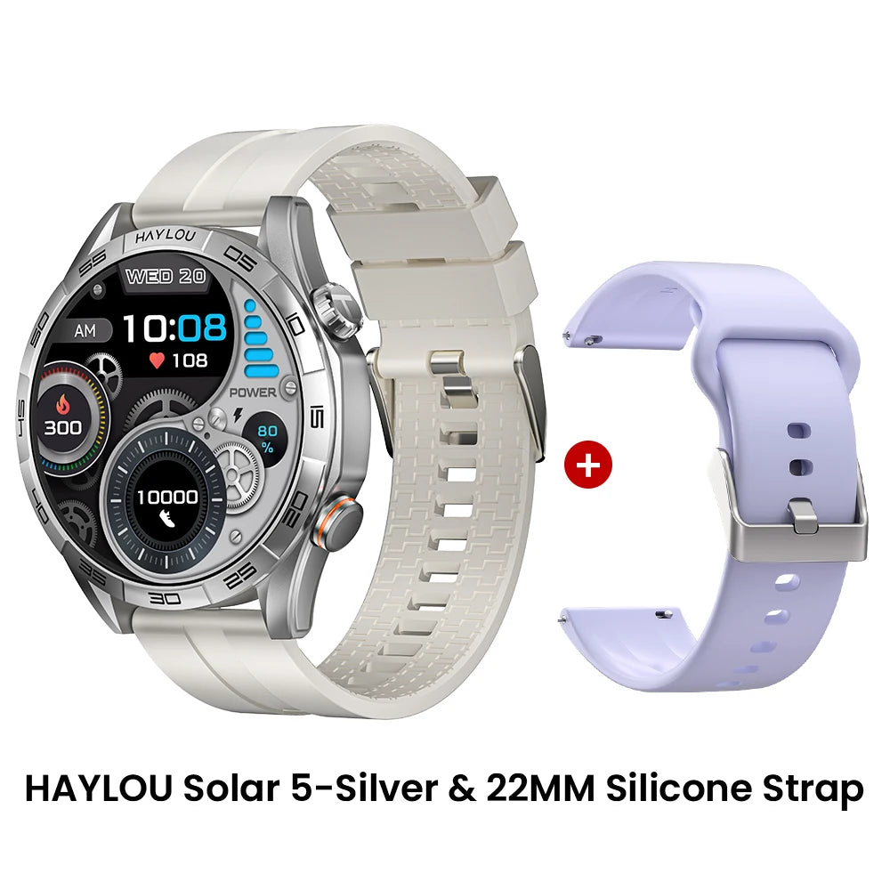 Haylou Solar 5 Smartwatch – 1.58” AMOLED Display, 60Hz Refresh Rate, Voice Calling, 24H Health Monitoring & Sports Fitness Watch for Men
