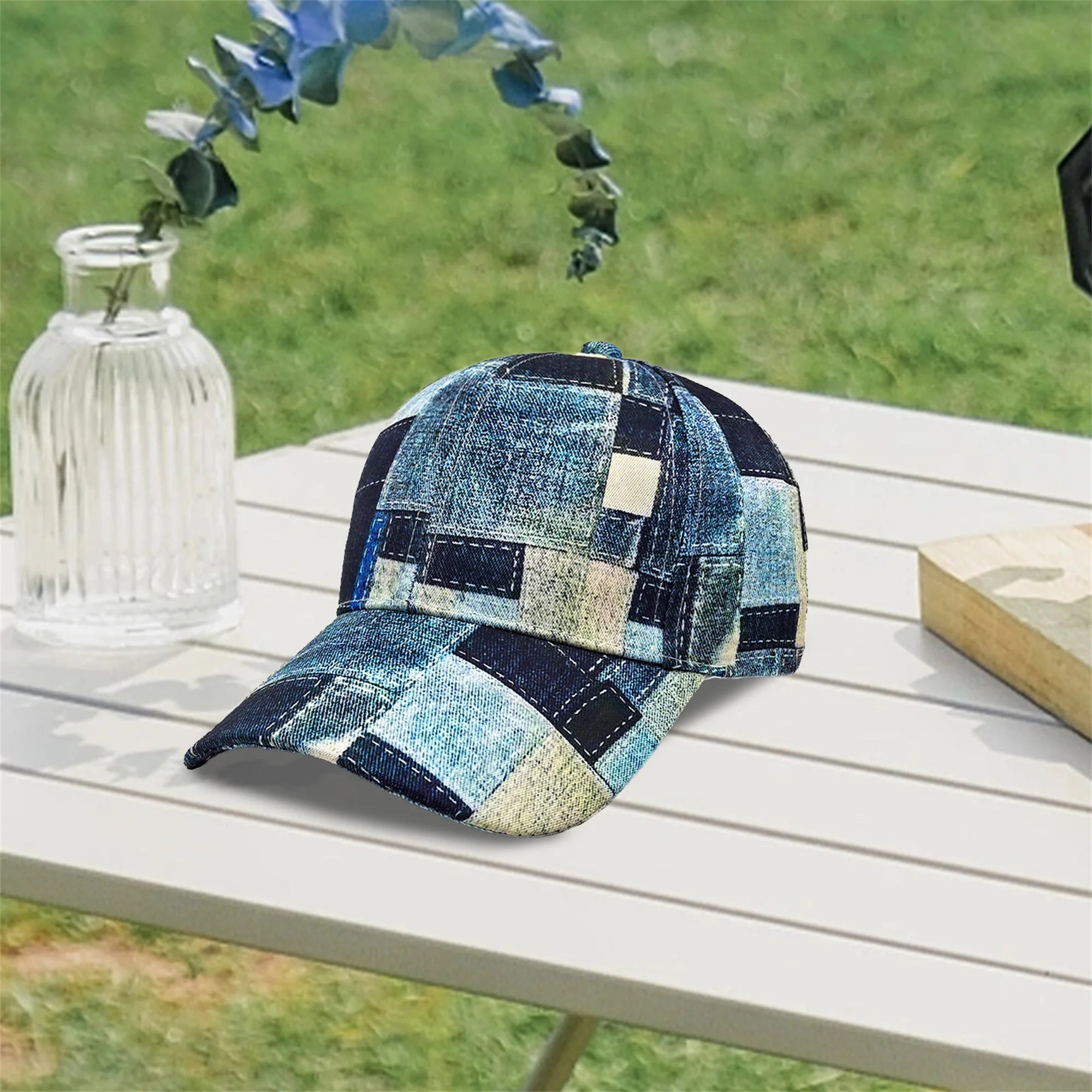 Vintage Denim Sun Visor Cap – Adjustable Unisex Baseball Hat for Outdoor Sports & Daily Casual Wear