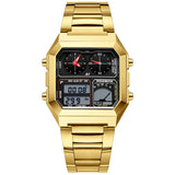 FOXBOX Men’s Electronic Sports Watch – Waterproof, Luminous Dial, Stainless Steel Strap & Alarm ⌚✨
