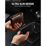 Slim Metal RFID Wallet for Men – Aluminum Pop-Up Credit Card Holder with Money Clip & Minimalist Design