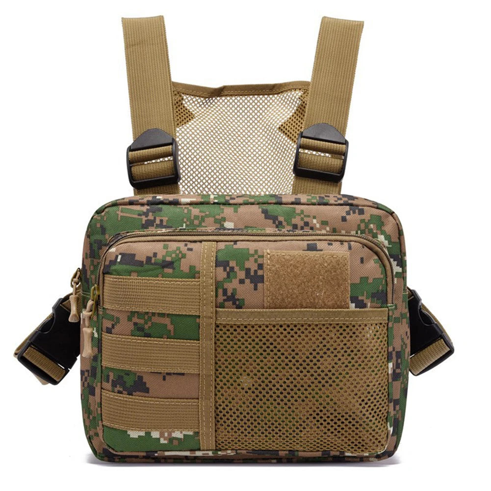 Unisex Outdoor Streetwear Vest Chest Bag – Multifunctional Waterproof Travel Harness with Multi-Pockets for Running & Daily Use