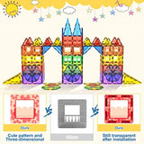 60PCS Magnetic Building Tiles Set – STEM Educational Construction Blocks, Sensory Learning Toys for Kids Ages 3+, Boys & Girls