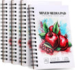 4-Pack Mixed Media Sketchbooks 5.5×8.5″ – 160gsm Heavy-Duty Spiral Drawing Paper