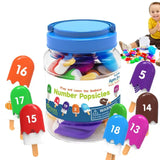 Number & Letter Matching Ice Cream Toy – Cute Digital Recognition Popsicle Game, Preschool Educational Learning Gift for Kids