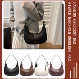 Women’s PU Leather Crescent Hobo Bag – Zipper Closure Shoulder Handbag with Inner Pocket for Work, Travel & Daily Style
