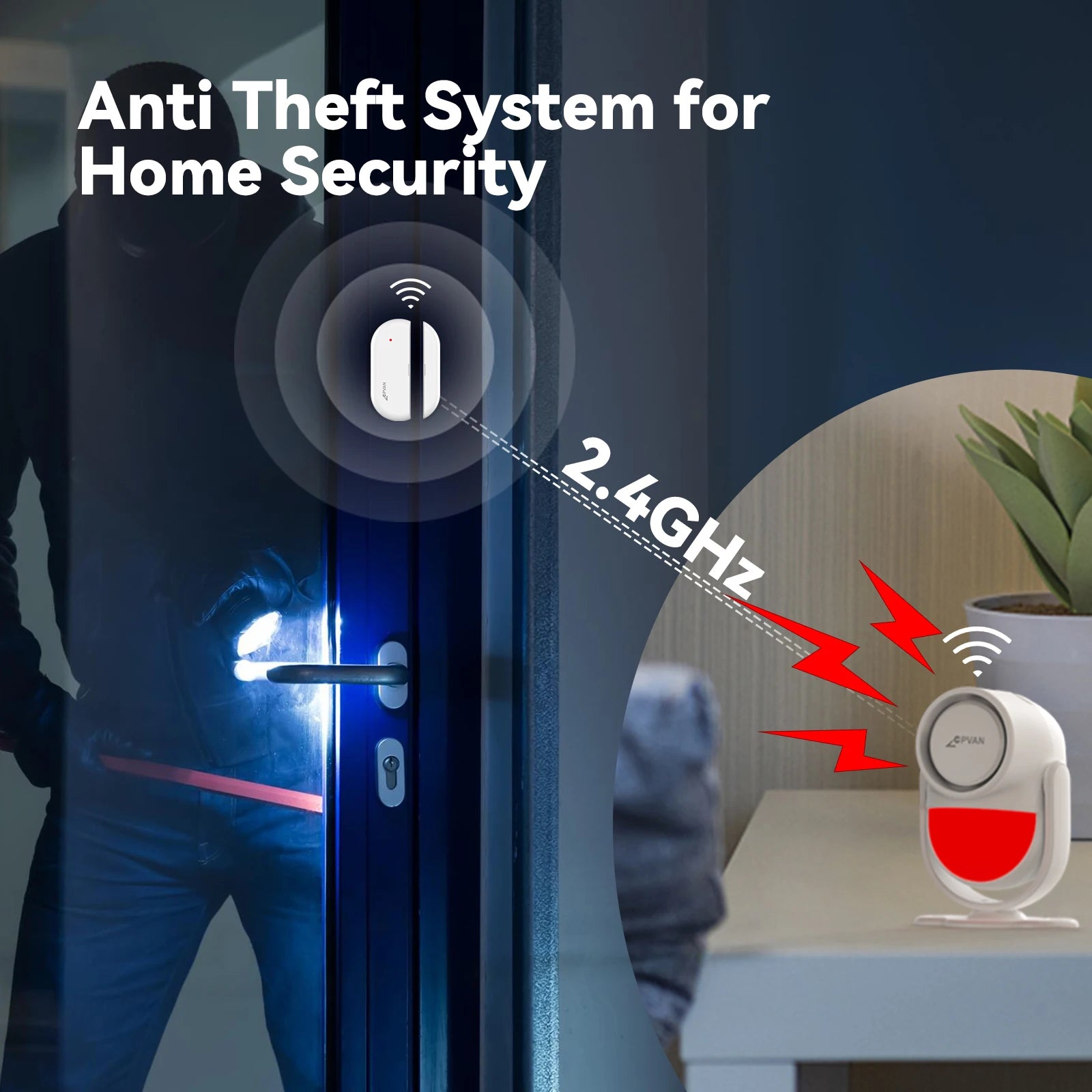 🏠 CPVAN Wireless Wi-Fi Motion Sensor – Tuya Infrared Detector Alarm for Smart Home Security & Burglar Protection