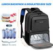 “Insulated Backpack Lunch Bag with USB Port – Waterproof Leak-Proof Cooler Case”
