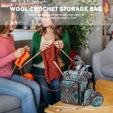 Nylon Knitting & Crochet Yarn Organizer Bag – Portable Lightweight Craft Tote | Wear-Resistant Sewing & Hook Storage with USB Port