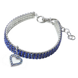 Bling Rhinestone Dog Collar with Leash – Crystal Sparkling Accessory for Small & Medium Dogs (S/M/L, Pink)