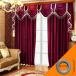 2-Panel Thickened Flannelette Luxury Curtains – Jubilant Rose Red for Bedroom, Living Room & Wedding Room (Blackout)