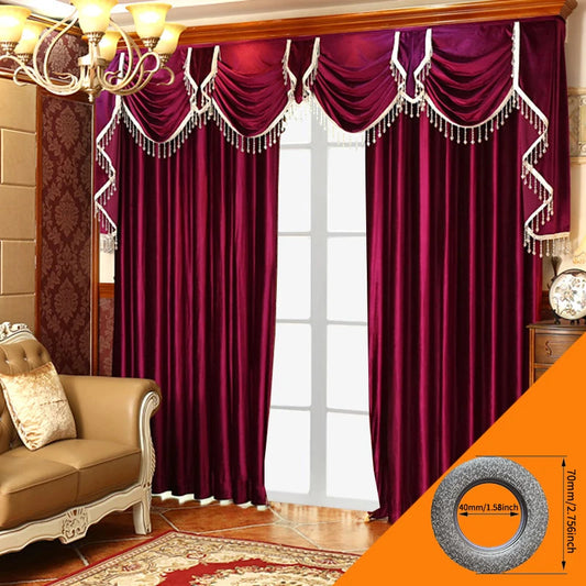 2-Panel Thickened Flannelette Luxury Curtains – Jubilant Rose Red for Bedroom, Living Room & Wedding Room (Blackout)