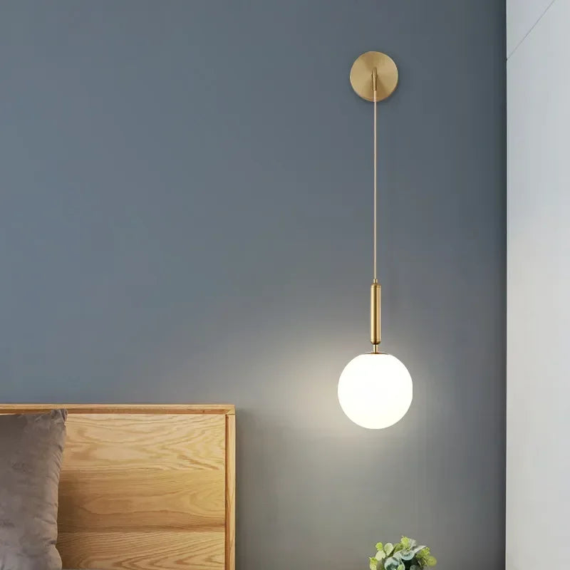 Nordic LED Wall Lamp – Postmodern Minimalist Wall Light for Bedroom, Staircase, Bedside & Living Room Décor