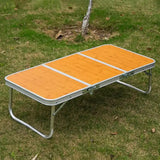 Portable Folding Bamboo Top Table with Aluminum Frame – Lightweight Outdoor Picnic & Camping Folding Table
