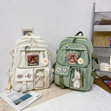 Cute Kawaii Large-Capacity Nylon Student Rucksack – Japanese Style Backpack for Teen Girls