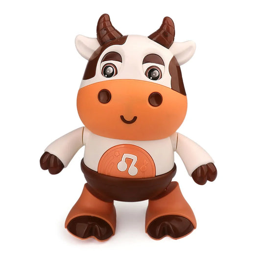 Electric Glowing Cattle Doll – Interactive Cartoon Cow Toy with Music, Lights & Movable Design, Holiday Gift for Kids