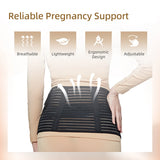 Breathable Adjustable Maternity Support Belt – Belly Wrap for Mid to Late Pregnancy, Back Pain Relief & Abdominal Support