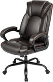 💺 Executive Office Chair – Ergonomic Computer Desk Chair with Hydrolysis-Resistant Leather & Spring Cushion Support