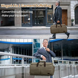 4-in-1 Garment Bag for Travel – Convertible Garment Duffel Bag with Shoe Compartment