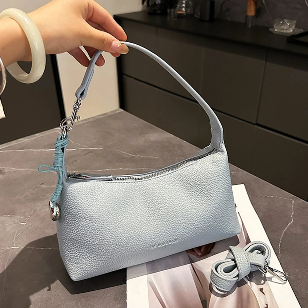 Women’s PU Leather Trendy Hobo Bag – Adjustable Strap Crossbody Tote Handbag