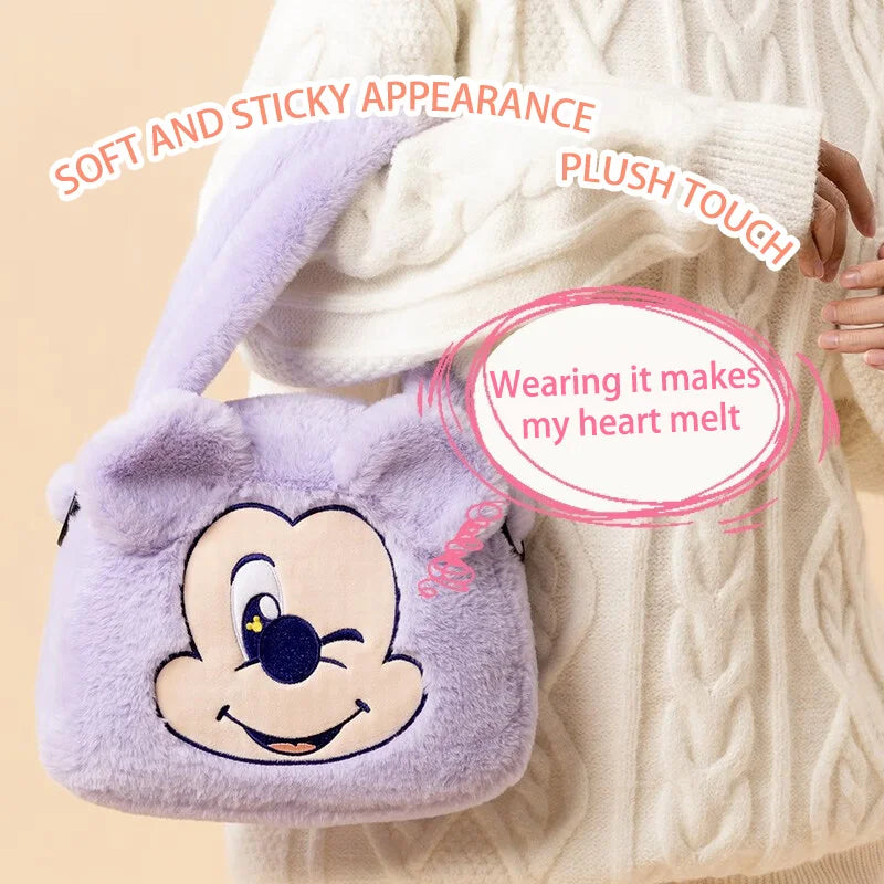 MINISO Disney Mickey Tote Bag for Girls – Crossover / Crossbody Portable Shoulder Bag, Cute Cartoon Gift