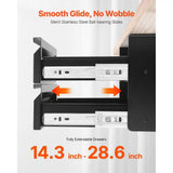 Slide-Out 2-Drawer Under-Desk Organizer – Space-Saving Storage Solution