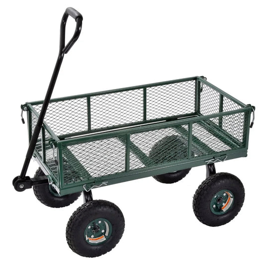 Muscle Carts Steel Utility Garden Wagon – 400-lb Load Capacity, 21-3/4″ Height × 34″ Length × 18″ Width