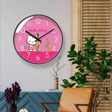 Cute Hello Kitty Wall Clock – Silent Non-Ticking Quartz Clock for Kids’ Bedroom & Nursery | Noiseless Sweep Movement