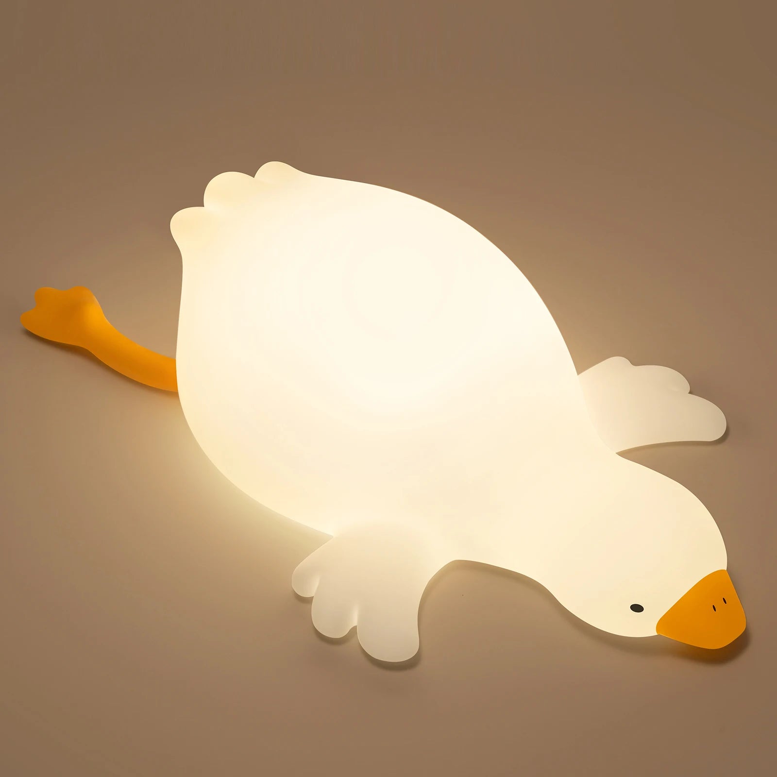 Duck Night Light for Kids – Rechargeable Silicone Tap Control Nursery Lamp, 3 Brightness Levels, Auto-Off LED Squishy Bedside Light