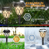 10-Pack Solar Powered Tube Lights – Decorative Garden & Lawn Lamps | Light & Shadow Landscape Lighting for Courtyard & Pathways
