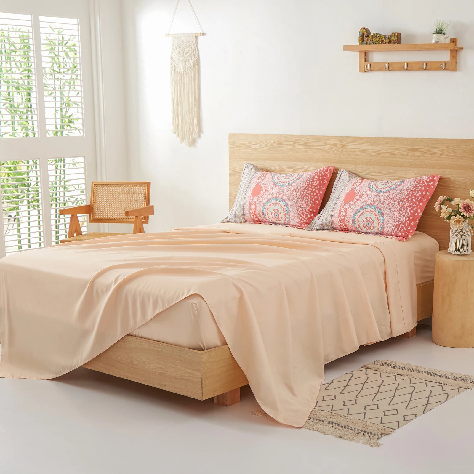 7-Piece Printed Comforter Bed-in-a-Bag Set — Comforter, Flat & Fitted Sheets, 2 Pillowcases, 2 Shams