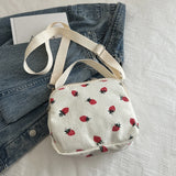 Corduroy Cartoon Shoulder Bag – Adjustable Strap Cute Sling Bag for Shopping, Work, Dates & Parties 👜✨