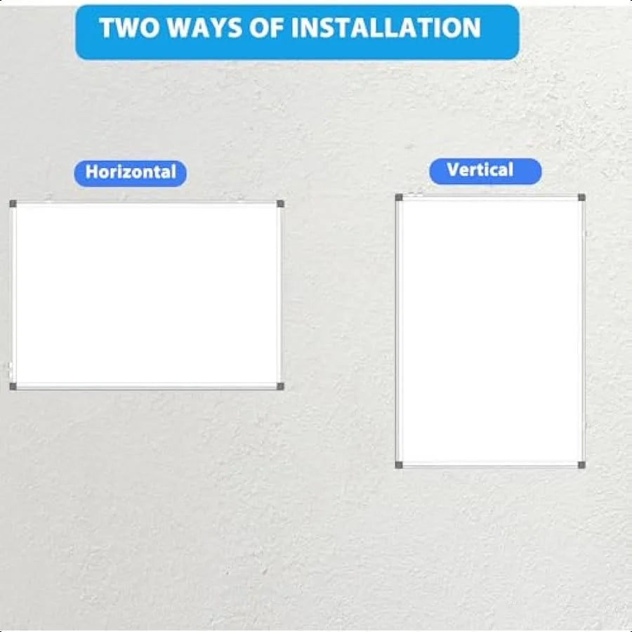 Double-Sided Dry Erase Whiteboard – 16" x 12" Hanging Board with Markers, Magnets & Eraser