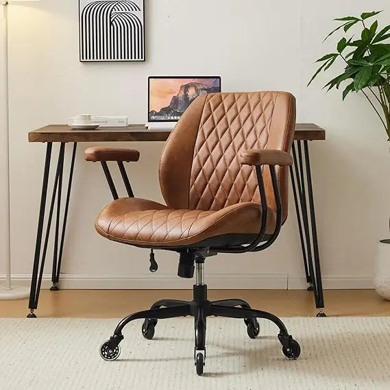 💺 Ergonomic Office Desk Chair – Computer Chair with Lumbar Support, Adjustable Height & Rubber Casters for Home Office