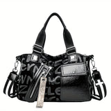 2025 New Letter Pattern Large Capacity Women’s Shoulder Bag – Stylish Multi-Functional Crossbody for Daily Travel 👜✨