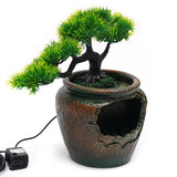 Relaxation Desktop Waterfall Fountain – LED Light Indoor Home & Office Decor, Feng Shui Wealth Ornament