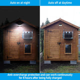 Solar Motion Sensor Lights 4-Pack – 6500K Pure White Outdoor Wall Lamps, IP65 Waterproof Cordless Security Lights for Driveways & Gardens