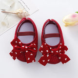 Baby Girl Slip-On Shoes – Cute Bow Detail with Flexible Soft Sole & Secure Elastic Band for Indoor & Outdoor Use