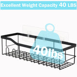 Adhesive No-Drill Wall Mounted Stainless-Steel Shower Organizer Shelf – Sleek & Rust-Resistant