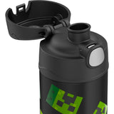 Minecraft 16 oz Stainless Steel Insulated Water Bottle – Kids Spout Lid with Carry Handle & Durable Build