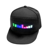 LED Cap Programmable Bluetooth App Control – Editable Colorful LED Hat for Outdoor Concert & Carnival