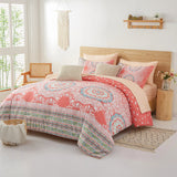 7-Piece Printed Comforter Bed-in-a-Bag Set — Comforter, Flat & Fitted Sheets, 2 Pillowcases, 2 Shams