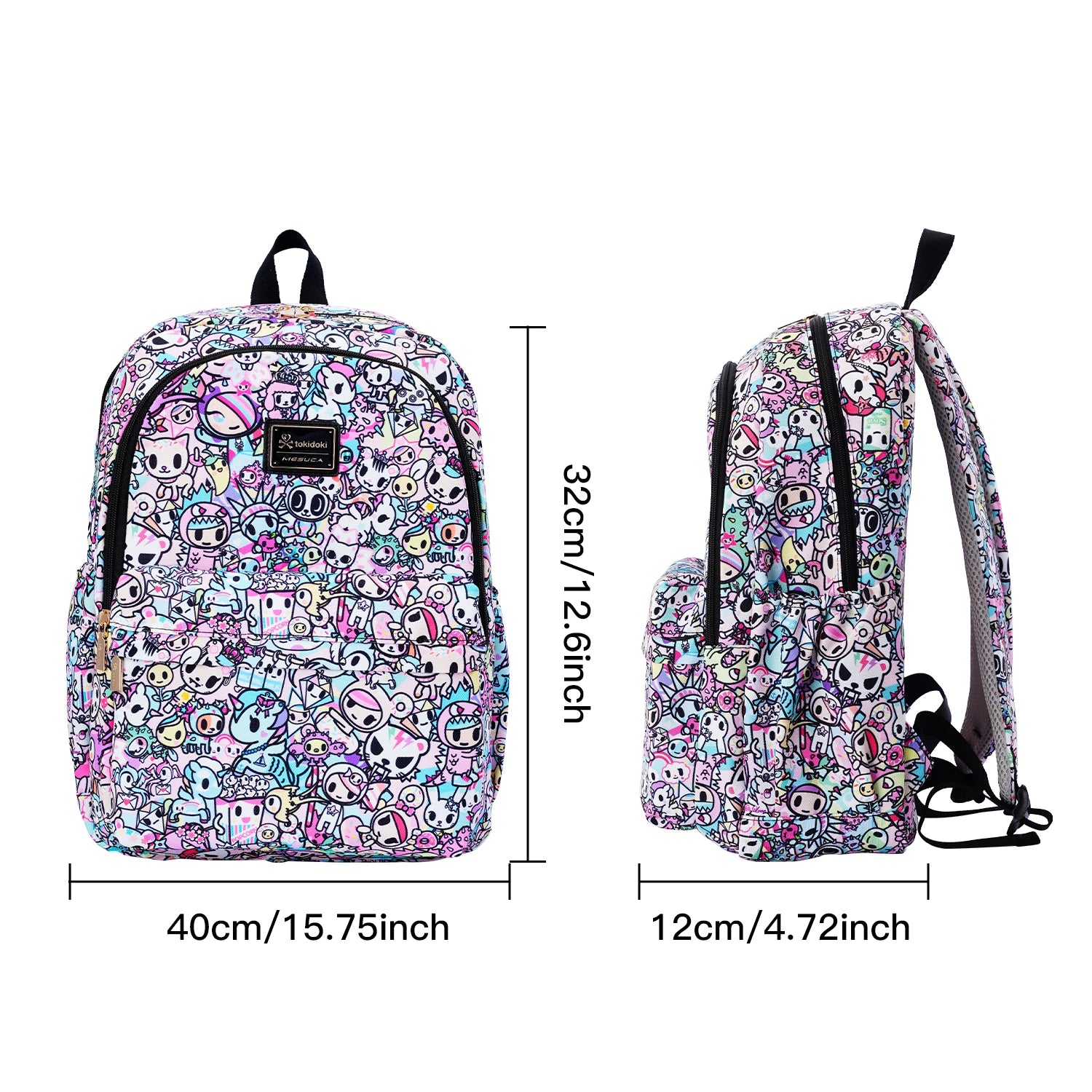 Tokidoki Unicorno Canvas Backpack – Large Capacity Cartoon Laptop Backpack for School, Travel & Office Use