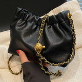 Women Chain-Strap “Cloud” Crossbody & Tote Bag – Versatile Pleated Hobo Shoulder Satchel