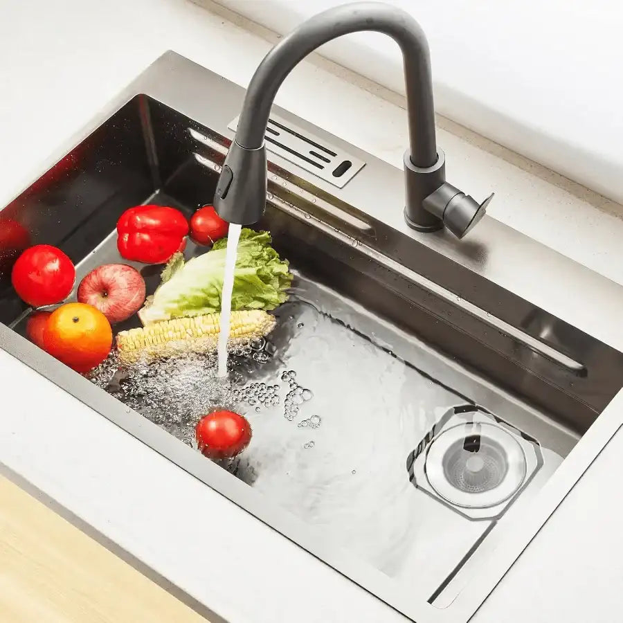 3-in-1 Kitchen Sink Drain Strainer & Plug Set – Food Collector + Trap for US Standard Sinks