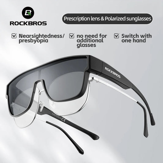 ROCKBROS Polarized Cycling Glasses – Lightweight UV400 Dual-Wear Sunglasses for Men & Women MTB & Road Biking