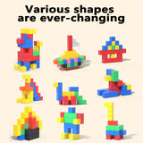 Colorful 3D Magnetic Learning Cubes – DIY Structural Cognitive Toys for Kids, Educational STEM Building Blocks for Boys & Girls